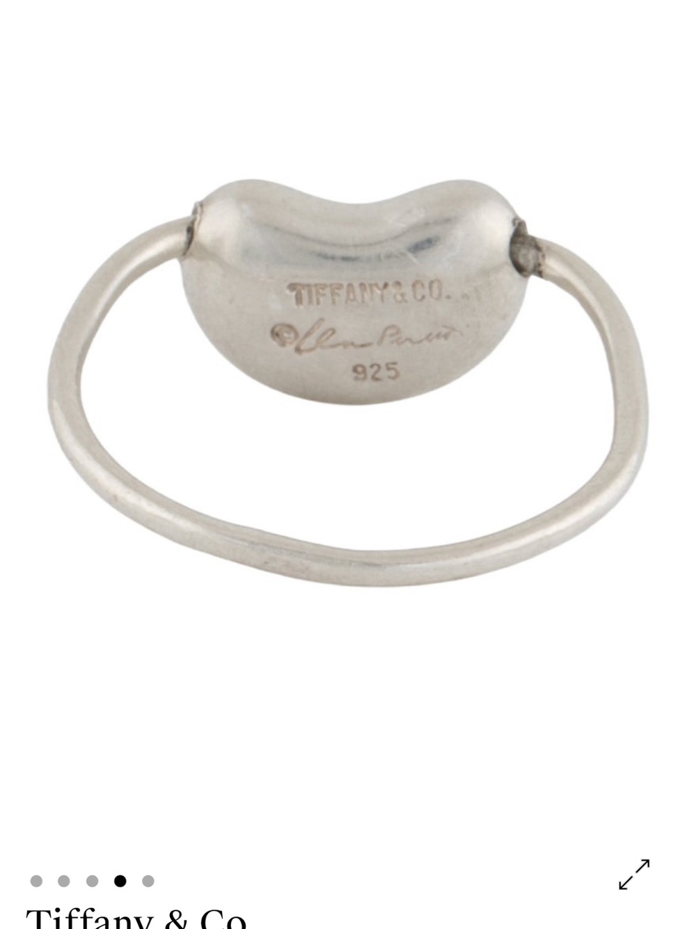 Tiffany & Co. Polished Silver Bean Wire Ring - Picture 4 of 6